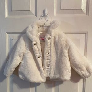 Baby girl cream fur coat 18-24 months